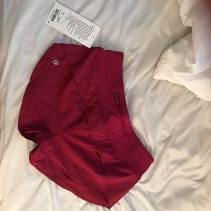 Speed shorts lululemon size 4